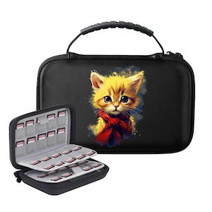 80 Slots Case für Nintendo Switch Game Karten, SD Karten, Micro SD Memory, PS Vita Spiele, Cat Lover Cartridge Organizer Kid Travel Storage MC1