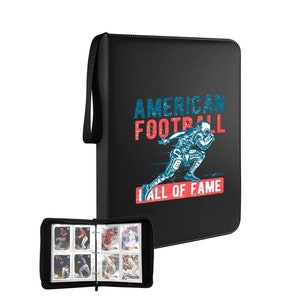 Pasta de cartões colecionáveis de futebol, álbum de bolso dupla face legal 400 para coleção de cartões de rugby, armazenamento de cartão esportivo vintage 50 manga b32