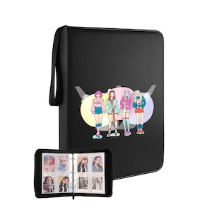 Carpeta de tarjetas Kpop de banda para chicas, organizador de bolsillo de doble cara 400 para tarjetas fotográficas k-pop, soporte para tarjetas fotográficas K-Idol, libro de tarjetas de 4 bolsillos Singer KB4