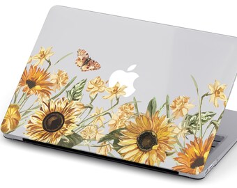 sunflower macbook pro case
