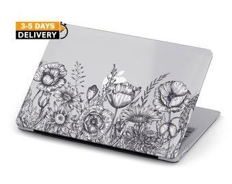 Blumen Hülle für MacBook Air 15 M2 Hülle 2023 MacBook PRO 14 M2 2023 Hülle Meadow Poppy MacBook Air 13 M2 Hülle MacBook Pro 16 PRO 13 Zoll MB140