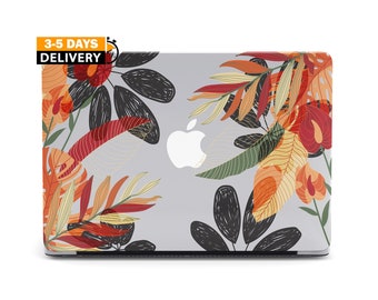 Colorful Case for MacBook Air 15 M2 2023 MacBook Pro 14 Case Tropic MacBook Air 13 M2 Case Orange Leaf MacBook Pro 16 2021 PRO 13 inch J7