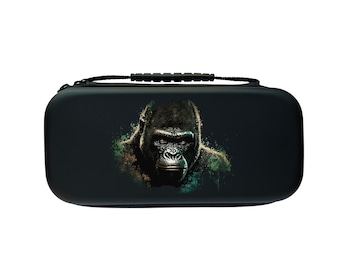 Gorilla Switch Carrying Case for Nintendo Switch / Switch LITE / Switch Accessories, Monkey Travel Bag 20 Games Slot, Hard Shell Pouch J89