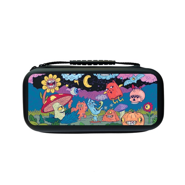 Creatures Switch Case For Nintendo Switch 2 / Switch OLED / Switch LITE Accessories, Console Travel Bag 20 Game Slots Hard Shell Pouch A1131