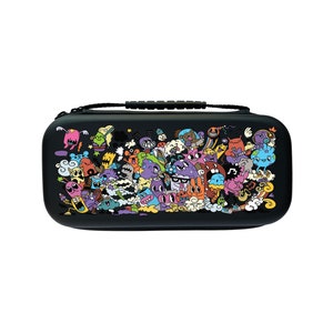 Nintendo Switch OLED / Switch LITE / Switchアクセサリー用のクールなスイッチケース、漫画の旅行用キャリーバッグ20個のゲームスロット、ハードシェルポーチJ14