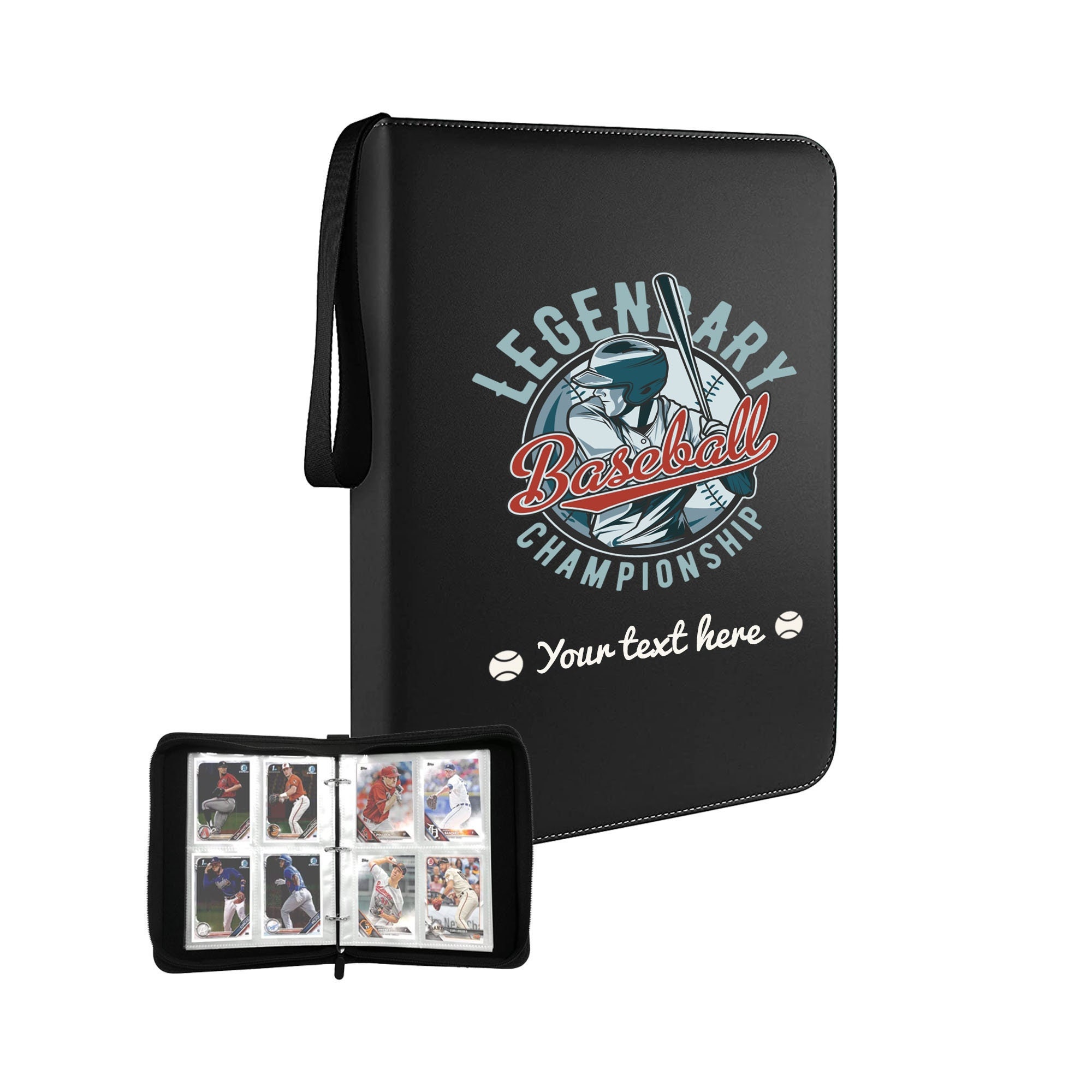 Personalized 4 Pocket Baseball Cards Binder, Custom 400 Double Sided Pocket  Album for Sport Cards, Unique Card Collection Storage B21 - Etsy