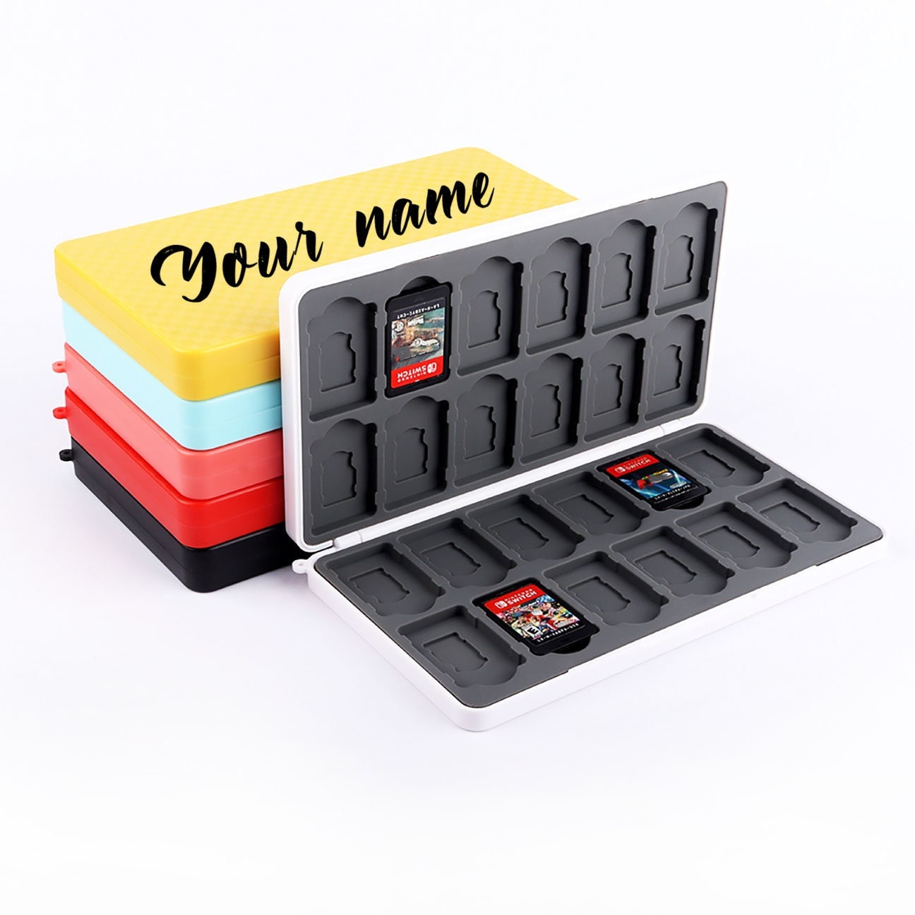 Étui pour cartes de jeu Nintendo Switch, 24 emplacements pour cartouche,  étui de rangement pour cartes de jeu avec emplacements pour cartes Micro SD
