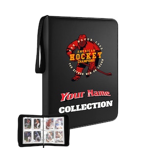 Aangepaste 400 Pocket Hockey Cards Binder, Gepersonaliseerd Dubbelzijdig Pocket Album voor Sportkaarten, Best Players Card Collection Storage B29