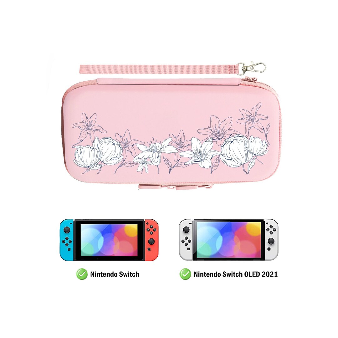 Pink Switch Can Pink Switch Case for Nintendo Switch OLED Purple Nintendo Carrying Bag ...