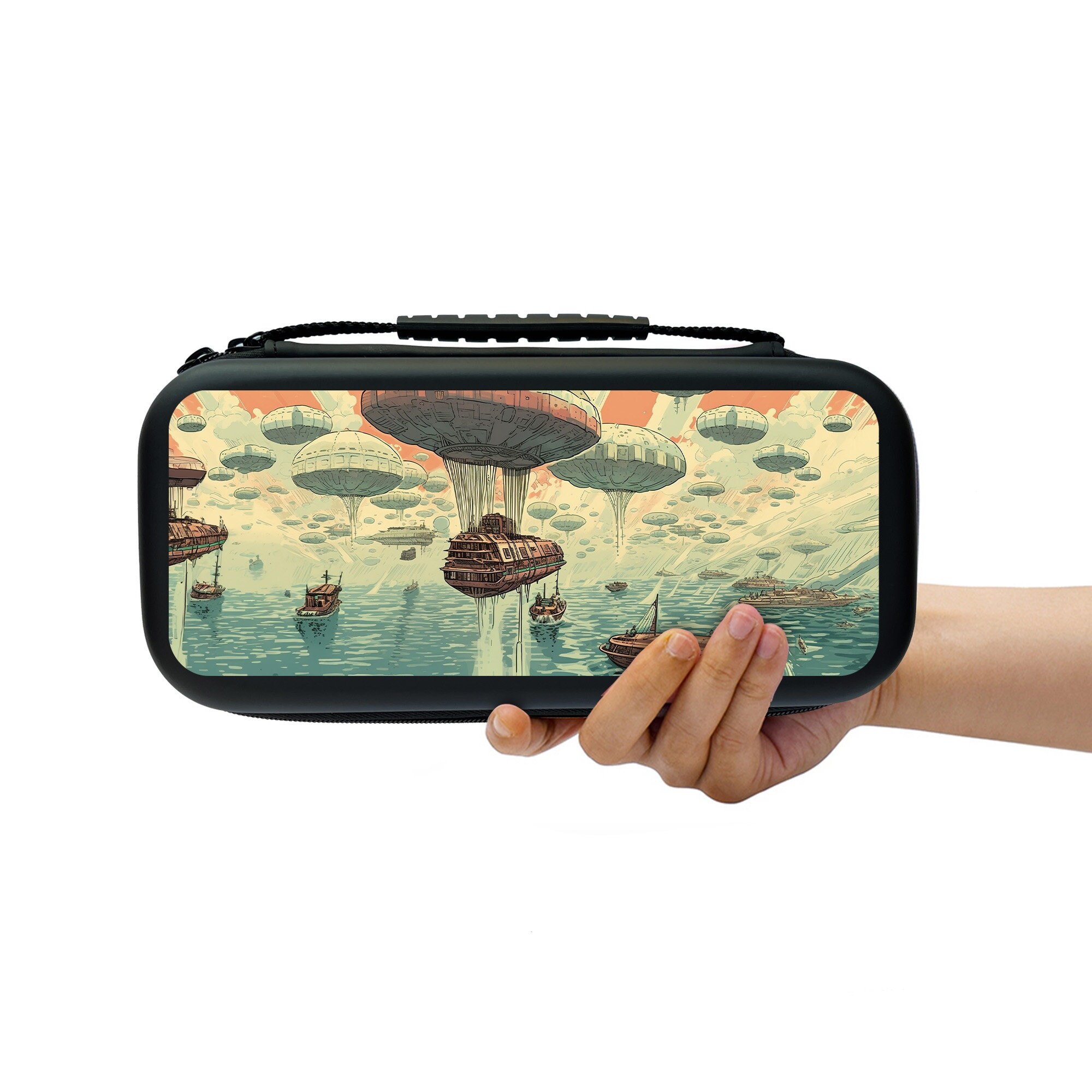 Nintendo Switch - solashido Busy Girl Hydrodipped Nintendo Switch Console Full Set