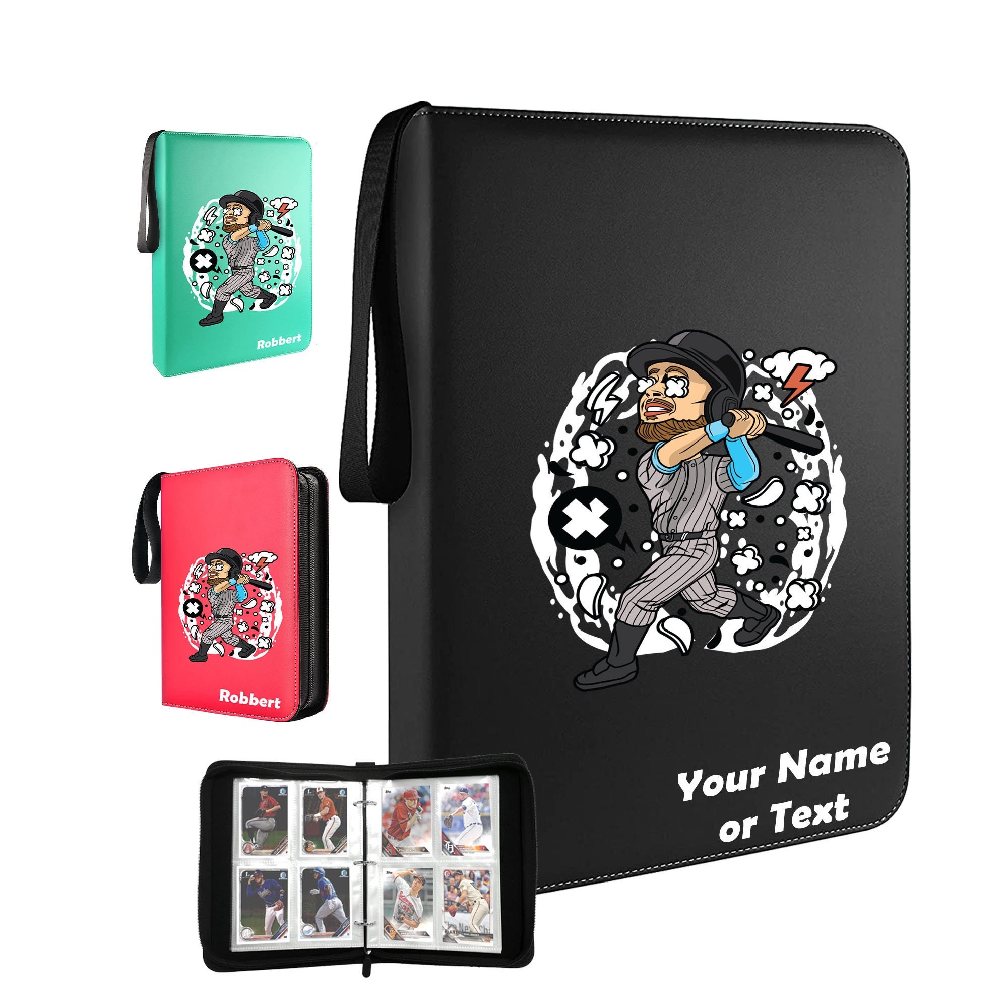 Classeur Pour Cartes à Collectionner - 50 Pages, 400 Pochettes Transparentes étanches - Album Rangement Cartes Sport Ou Jeux