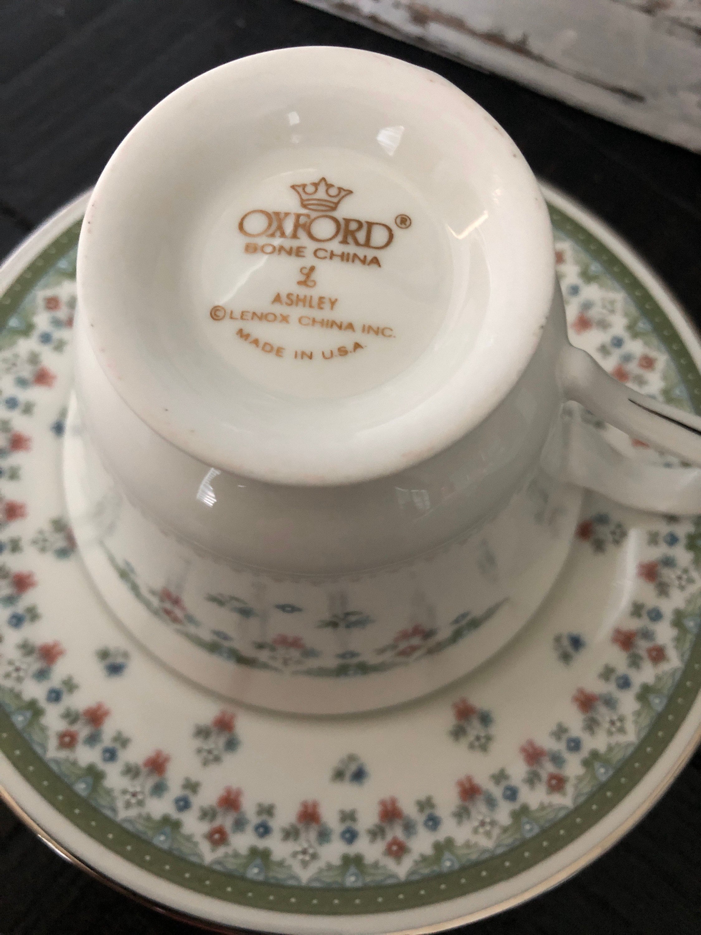 Vintage Oxford Bone China ASHLEY Lenox China Made in USA Etsy