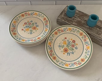 Vintage Lenox Quakertown Bread Plates: Floral Spring Tableware, Set of 4