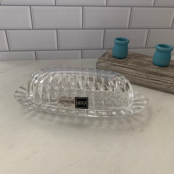 Crystal Butter Dish Etsy