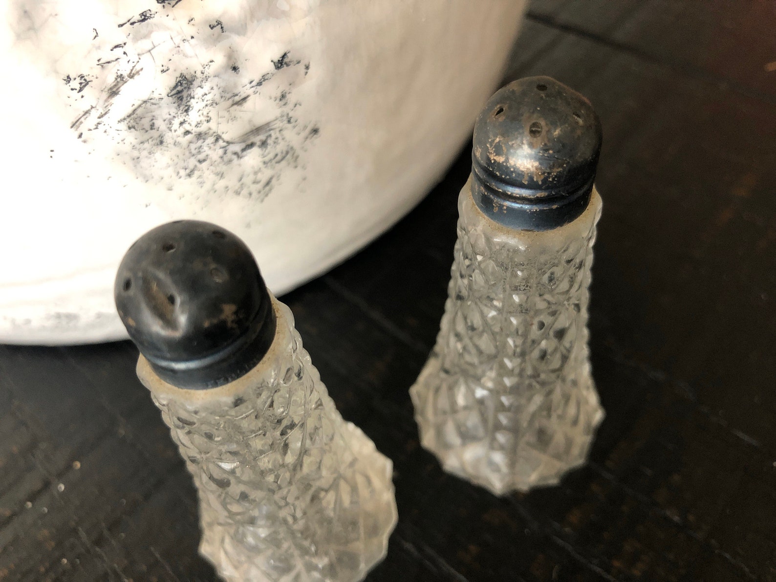 Vintage Salt Pepper Shakers Pat Appld For Made In USA Clear Etsy