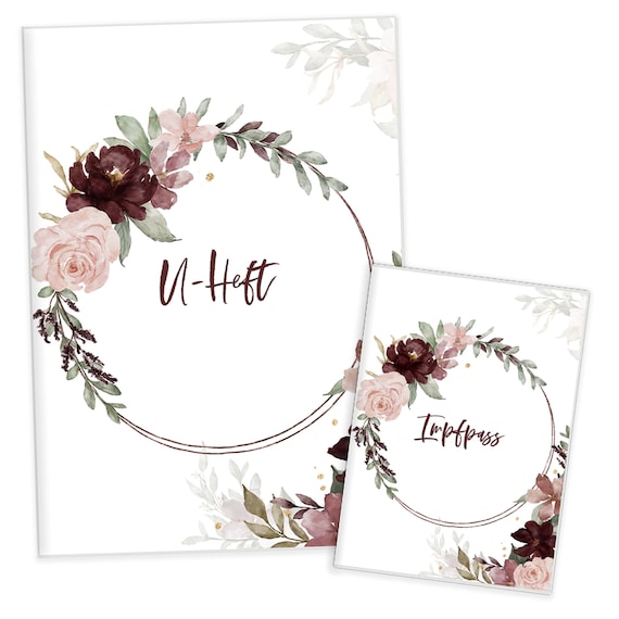 U Heft Hülle inkl. Impfpass Hülle | Hochwertige Hülle für Untersuchungsheft und Impfpass deines Kindes | Baby Geschenk Junge Mädchen