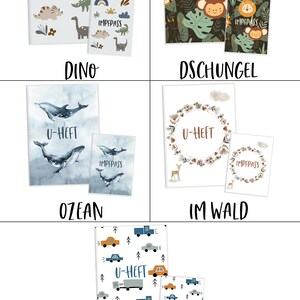 U booklet cover incl. vaccination certificate cover | High-quality cover for your child's examination booklet and vaccination certificate | Baby Gift Boy Girls image 8
