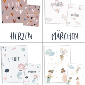 U booklet cover incl. vaccination certificate cover | High-quality cover for your child's examination booklet and vaccination certificate | Baby Gift Boy Girls image 9