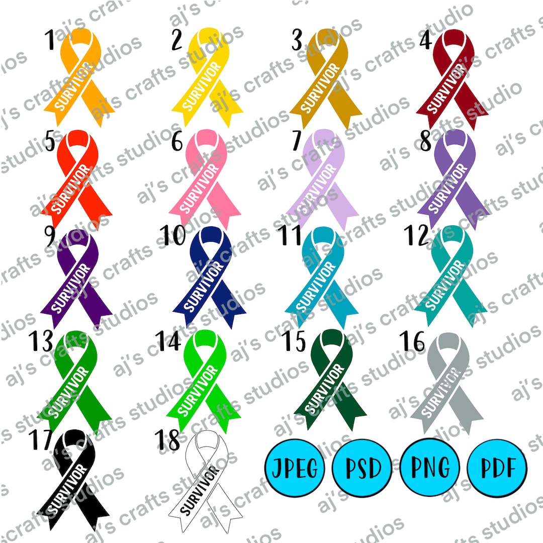 Surviving Cancer Ribbon Cancer Survivor Files Pdf/png/jpeg/psd - Etsy