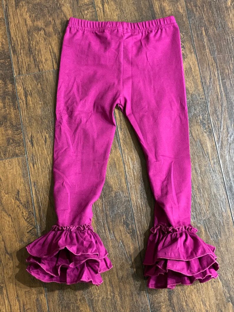 Plum Triple Ruffle Bell Leggings!!
