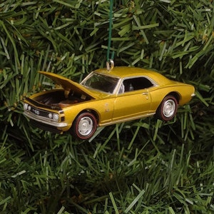 Chevy Camaro Ornament 1967 SS Christmas Tree Decoration Unique Gift Idea 1968 1969 Hood Opens