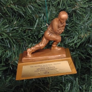 Archie Griffin OHIO STATE BUCKEYES Christmas tree ornament mini Heisman Trophy xmas ncaa football figure unique gift idea