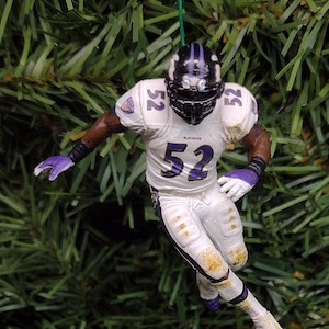 Ray Lewis Baltimore Ravens Ornament Christmas Gift Idea Unique Xmas Tree Decoration NFL Football Figure 2.75 inches