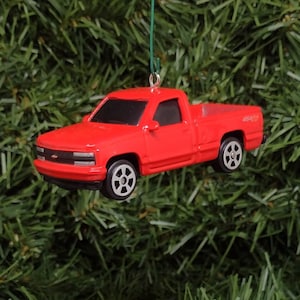 Chevy Silverado 454 SS Ornament Christmas tree decoration 1990 - 1993 Chevrolet Pickup Truck Unique Xmas Gift Idea