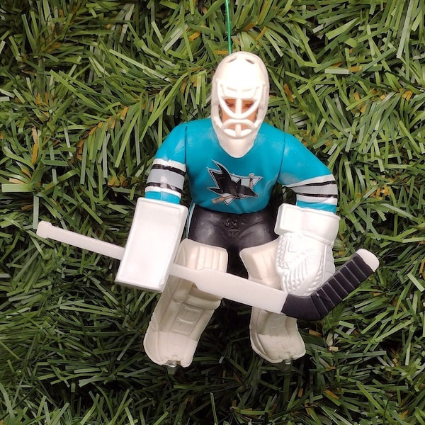 SAN JOSE SHARKS ornaments Christmas tree decoration Arturs Irbe Sandis Ozolinsh nhl hockey unique Xmas gift idea