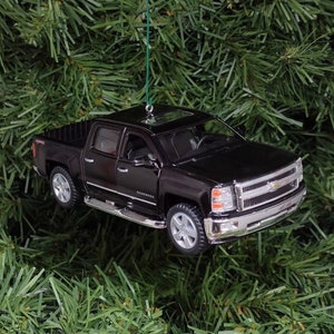 Chevy Silverado Ornament Christmas Tree Decoration Fun Automotive Xmas Gift Idea 5 inches long Chevrolet pickup truck