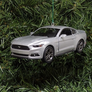 FORD MUSTANG GT 2015 Ornament Christmas tree decoration unique gift idea 5 inch Silver 2014 2016 2017