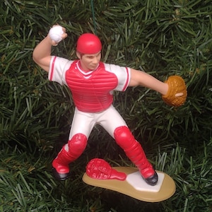 CINCINNATI REDS Johnny Bench Christmas Tree Ornament MLB Baseball Xmas Figure Unique Gift Idea Big Red Machine