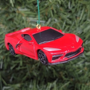 Chevy Corvette Ornament 2020 Stingray Christmas tree decoration for car enthusiast man cave tree Chevrolet