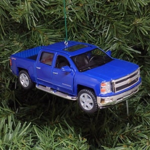 Chevy Silverado Ornament Christmas Tree Decoration Fun Automotive Xmas Gift Idea 5 inches long Chevrolet pickup truck