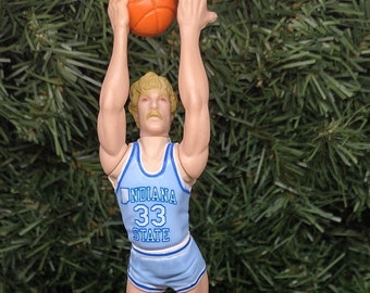 INDIANA STATE SYCAMORES Christmas ornament Larry Bird xmas tree ncaa basketball figure unique gift idea Sycamore ornaments