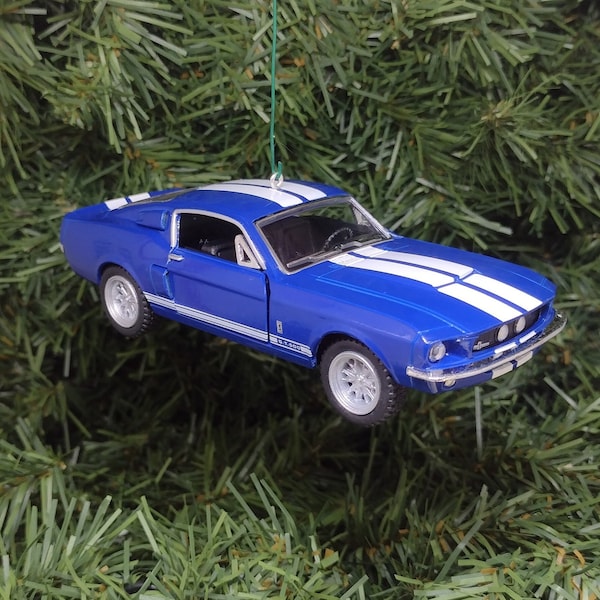 Ford Mustang Ornament Christmas Gift Idea 1967 Shelby GT 500 Fun Automotive Xmas tree Decoration 5 inches long