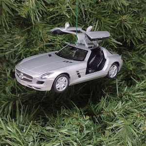 Mercedes SLS AMG Ornament Christmas Tree Decoration Fun Automotive Xmas Gift Idea 5 inches long 2010-2015