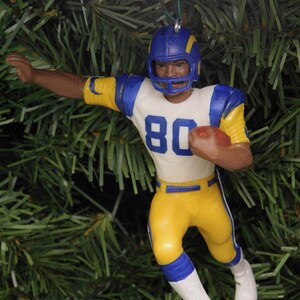 ST LOUIS RAMS ornament Christmas tree decoration Isaac Bruce unique Xmas gift idea nfl football figure Los Angeles