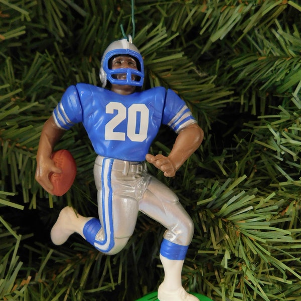 Barry Sanders DETROIT LIONS ornament Christmas tree decoration NFL football figure xmas unique gift idea