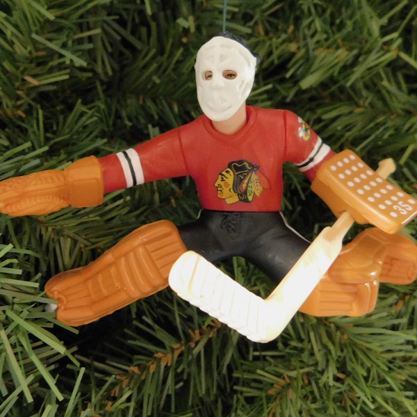 Tony Esposito CHICAGO BLACKHAWKS ornament Christmas tree decoration NHL hockey figure unique gift idea