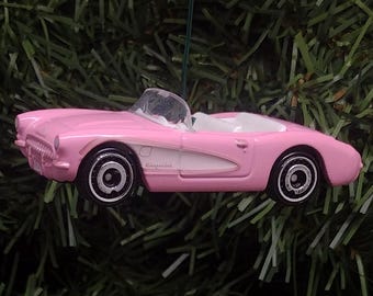Barbie Corvette Ornament Christmas Gift Unique Pink Car Xmas Tree Decoration