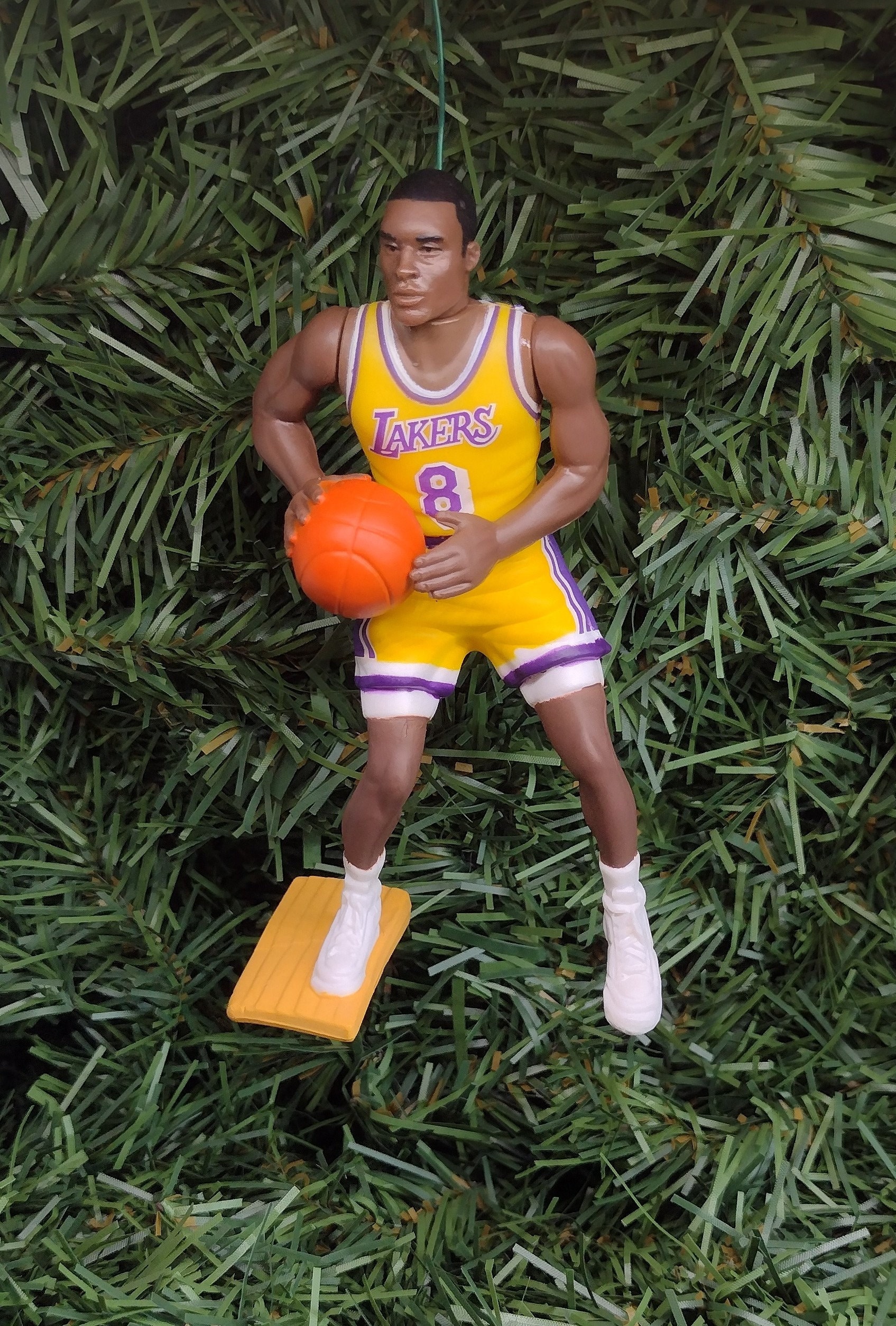 Kobe Bryant Lower Merion HS Basketball Xmas Tree Ornament vtg