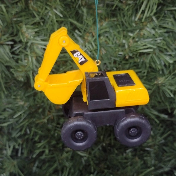Excavator Christmas ornament CAT Caterpillar equipment unique gift idea xmas tree fun