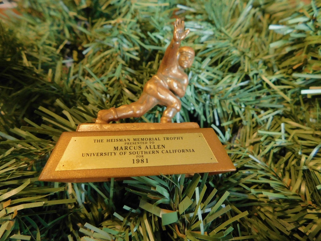 Marcus Allen USC TROJANS Christmas Tree Ornament Mini Heisman Etsy