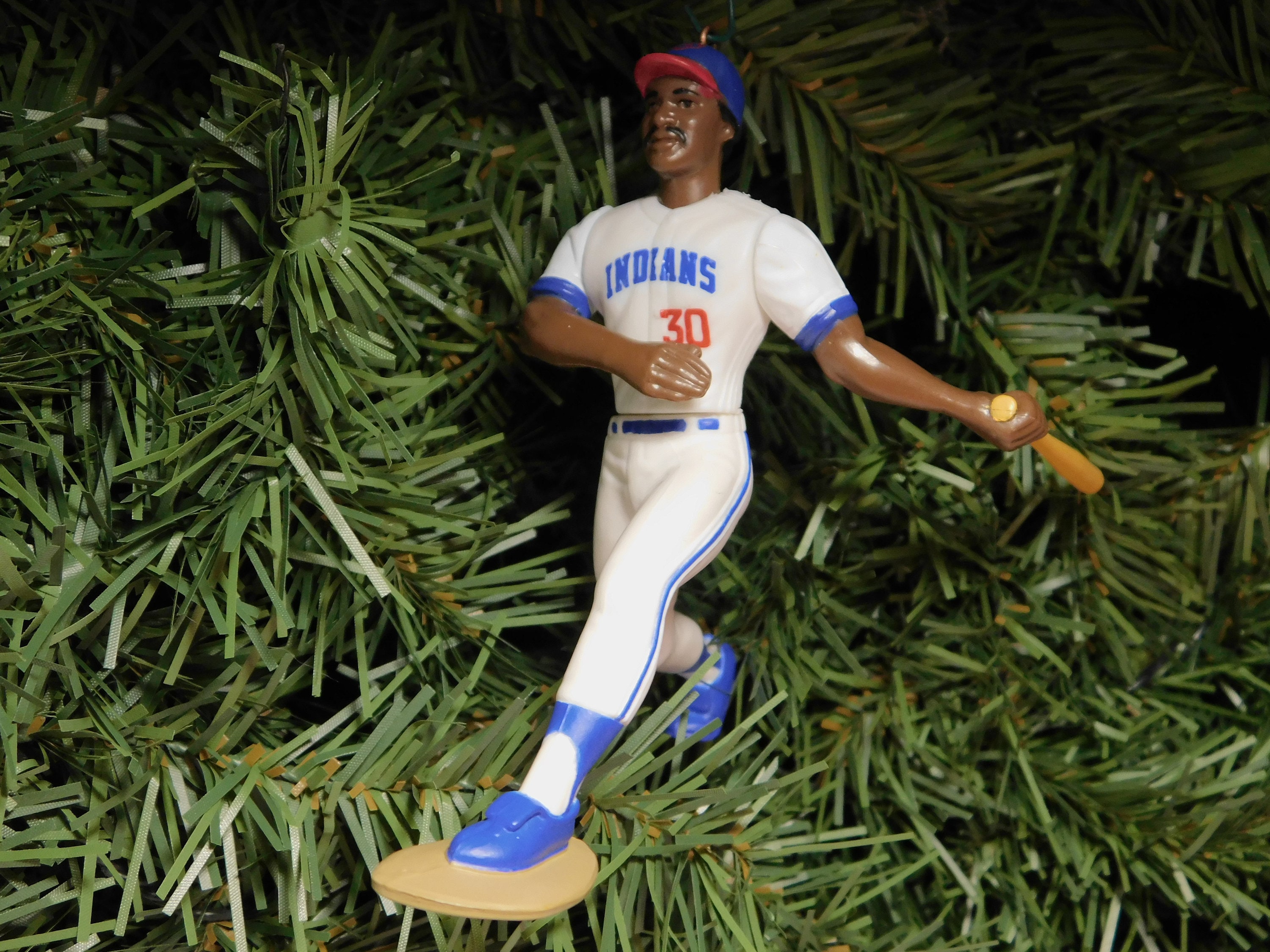 Joe Carter CLEVELAND INDIANS Christmas Tree Ornament MLB 