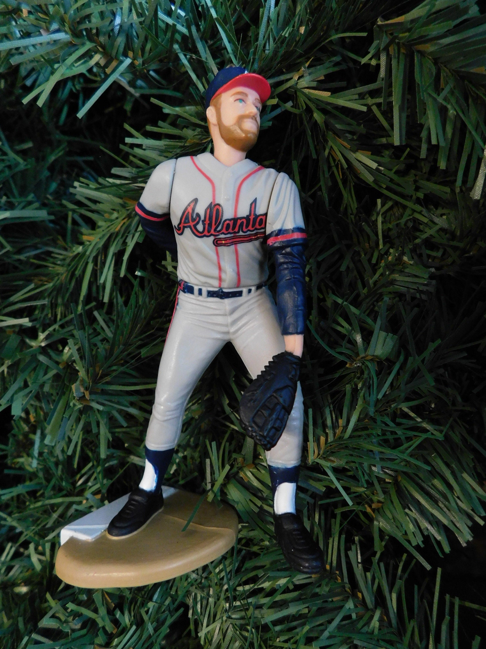 ATLANTA BRAVES Christmas tree ornaments Warren Spahn John Etsy