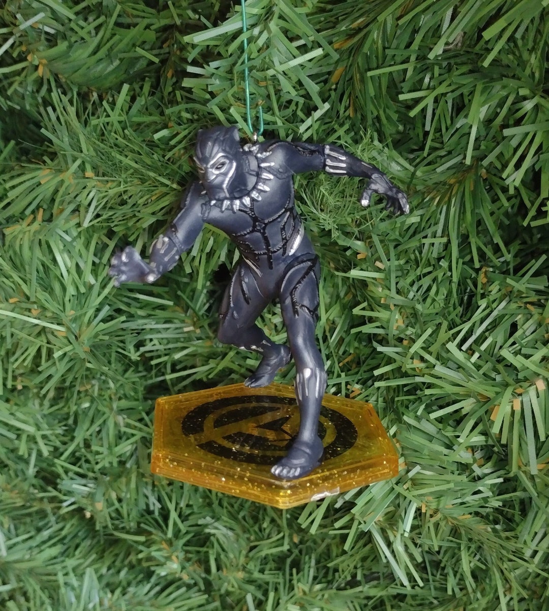 Black Panther Christmas Ornament Marvel Avengers Fun Idea Xmas Etsy