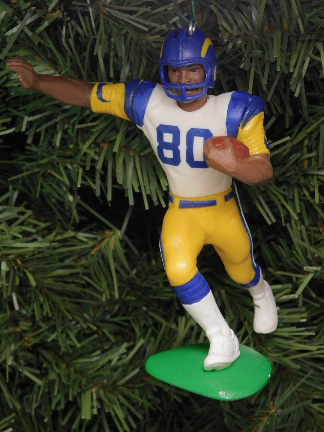 ST LOUIS RAMS Ornament Christmas Tree Decoration Isaac Bruce Unique ...