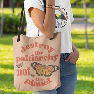 Feminist Tote Bag Smash The Patriarchy Tote Bag Aesthetic Aesthetic Tote Bag Empowerment Bag Feminist Tote Feminism Trendy Tote