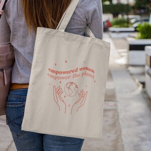 Trendy Tote Bag Canvas Tote Bag Feminist Gifts Womens Empowerment Reusable Bag Girl Power Feminism Tote Bags for Women Cotton Tote Bag